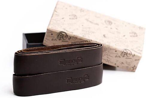 Trip Machine Company Leather Motorcycle Grips Wrap Tobacco Brown in Saudi Arabia