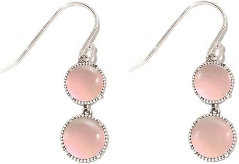 Recycled Antique Black Depression Glass and Sterling Silver Double Take Earrings in Kuwait