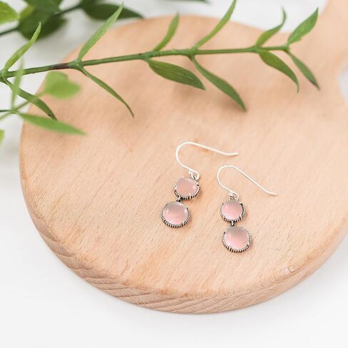 Recycled Antique Black Depression Glass and Sterling Silver Double Take Earrings in Kuwait