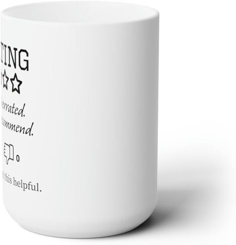 Funny Gift Mug, Adulting, Would Not Recommend" 1-Star Review Ceramic Coffee Cup/Tea Mug 11oz in Saudi Arabia