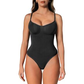 Slims Shapewear Tummy Control Bodysuit Thong or Brief: Sculpting Shaper Tank Top Shapewear Bodysuit: Snatched Waist Body Suit