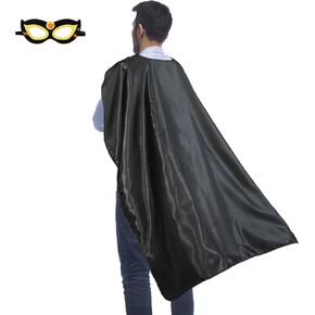 D.Q.Z 55'' Superhero Cape & Mask for Adults, Birthday Gifts for Men Women Cosplay Costumes Vampire Halloween