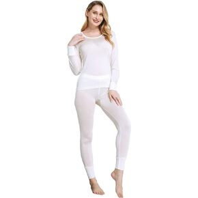 Women's 100% Silk Thermal Underwear Top, Long Sleeve Base Layer