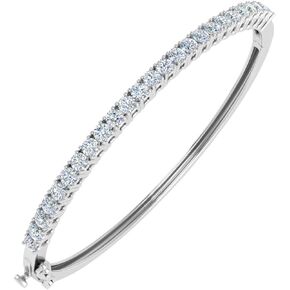 FINEROCK 2 1/5 Carat Diamond Womens Bangle Bracelet in 14K Gold (SI1-SI2 Clarity)