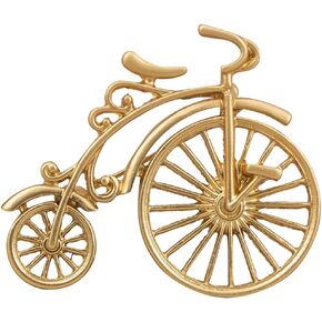 Knighthood Frosted Gold Vintage Cycle Brooch, Suit Stud, Shirt Studs, Lapel Pin Accessories for Men Women