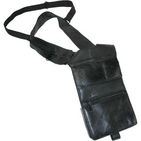 CTM® Leather Deluxe Travel Shoulder Wallet