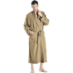 Cashmere Boutique: 100% Pure Cashmere Full Length Robe for Men (6 Colors, 2 Sizes) Made in Nepal
