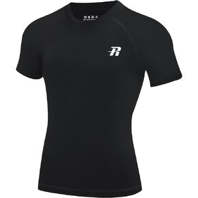 Runhit Boys Compression Shirt Short Sleeve Youth Basketball Undershirt Kids Quick Dry Athletic Base Layer T-Shirt
