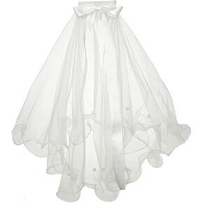 N-KONGJIAN Bridal Veil, Double-layer Veil, Wedding Veil with Hairclip, Bride Hair Accessoies in Kuwait