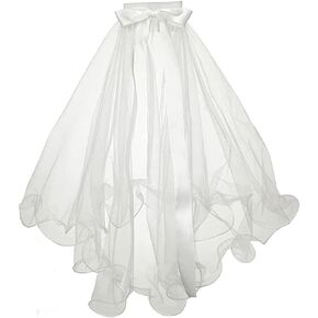 N-KONGJIAN Bridal Veil, Double-layer Veil, Wedding Veil with Hairclip, Bride Hair Accessoies