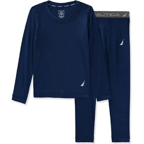 Nautica Boys Base Layer Top & Bottom Long Johns Thermal Underwear Set