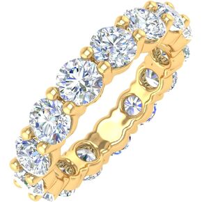 FINEROCK 5 Carat Diamond Eternity Wedding Band Ring in 14K Gold - IGI Certified (Value Collection)