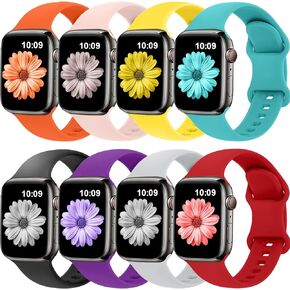 أساور Womdeayo متوافقة مع سوار ساعة Apple مقاس 38 مم 40 مم 41 مم 42 مم 44 مم 45 مم 49 مم للنساء والرجال، أساور معصم بديلة من السيليكون iWatch لسلسلة iWatch 9 8 7 6 5 4 3 2 1 SE Ultra. in Kuwait