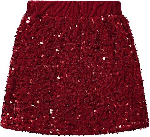 Durio Girls Sequin Skirt Party Dresses for Girls Sparkly Metallic Gold Skirt for Kids Dance Glitter Mini Skirt for Teen Girls in Saudi Arabia
