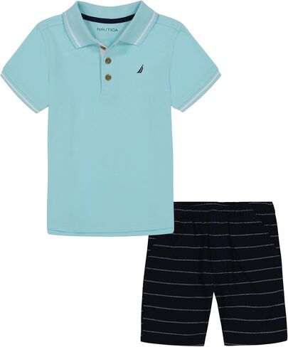 Nautica Sets (KHQ) Boys Nautica 2 Piece Polo Woven Short Set in Saudi Arabia