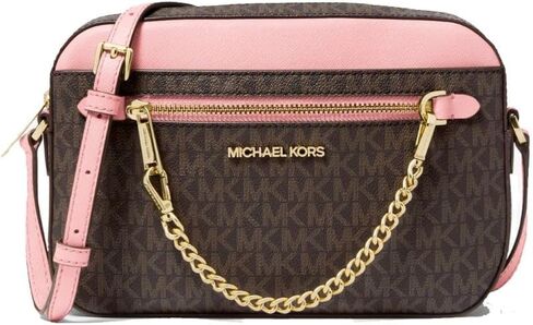 Michael Kors Jet Set Large Leather Crossbody Bag (PrimRose) in Saudi Arabia