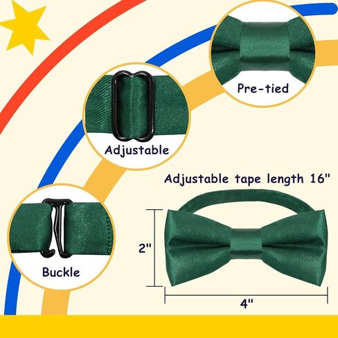 Boys Bow Tie Pre-Tied Adjustable Kids Bow Ties Solid Color Toddler Bow Tie for Boys Girls Kids Toddler Baby in Saudi Arabia
