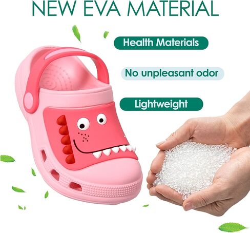 JACKSHIBO Toddler Little Kids Clogs Boys Girls Dinosaur Water Pool Beach Garden Sandals in Saudi Arabia
