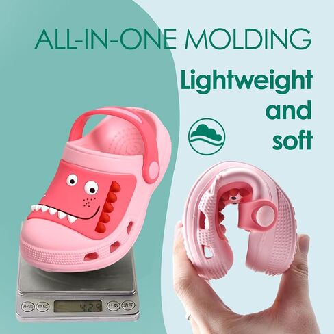 JACKSHIBO Toddler Little Kids Clogs Boys Girls Dinosaur Water Pool Beach Garden Sandals in Saudi Arabia