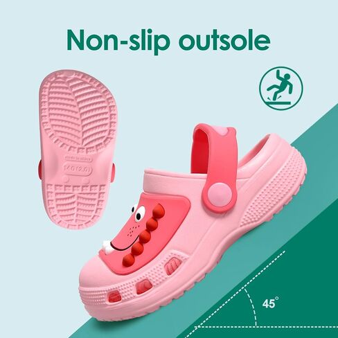 JACKSHIBO Toddler Little Kids Clogs Boys Girls Dinosaur Water Pool Beach Garden Sandals in Saudi Arabia