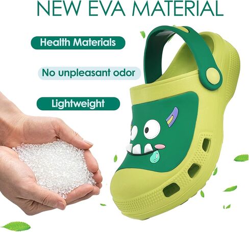 JACKSHIBO Toddler Little Kids Clogs Boys Girls Dinosaur Water Pool Beach Garden Sandals in Saudi Arabia