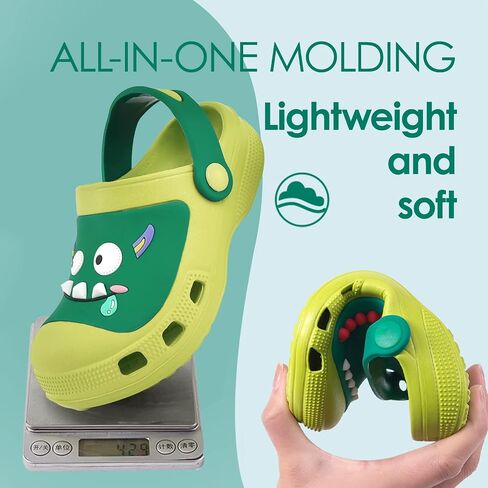 JACKSHIBO Toddler Little Kids Clogs Boys Girls Dinosaur Water Pool Beach Garden Sandals in Saudi Arabia