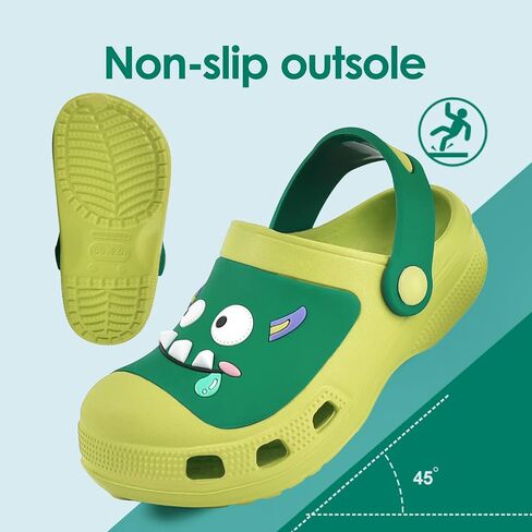 JACKSHIBO Toddler Little Kids Clogs Boys Girls Dinosaur Water Pool Beach Garden Sandals in Saudi Arabia