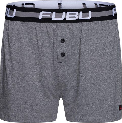 مجموعة من 3 شورتات بوكسر قطنية فضفاضة من Fubu، ملابس داخلية للرجال متعددة العبوات، بدون علامات ومريحة in Kuwait