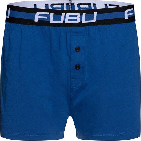 مجموعة من 3 شورتات بوكسر قطنية فضفاضة من Fubu، ملابس داخلية للرجال متعددة العبوات، بدون علامات ومريحة in Kuwait