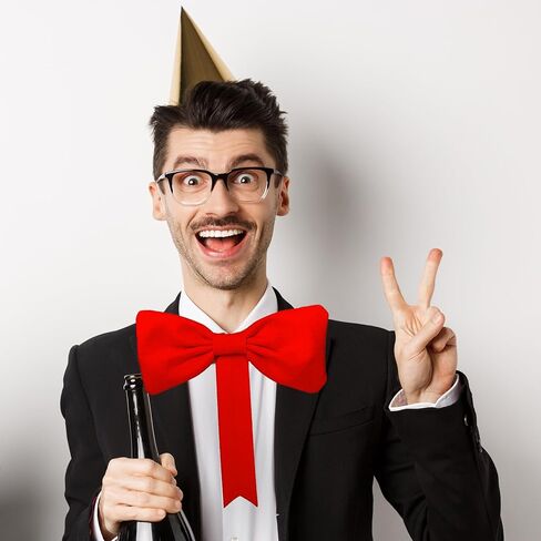 Large Red Bow Tie Costume Accessories Party Favors Novely Adjustable Bowtie Holiday Costume Accessory Women Men in Kuwait