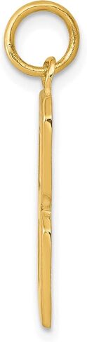 Jewels By Lux 10K Yellow Gold Casted Large Polished Number Charm Pendant (Length 25mm Width 10 mm) in Saudi Arabia