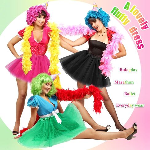 3 Pcs Adult Tutu Skirt 3 Layered Tulle Adult Tutu Elastic Tutu Women Multicolor Costume Tutu for Lady Ballet Halloween in Saudi Arabia