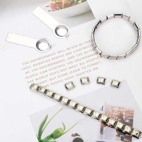 PEUTIER Pack of 4 Italian Charm Tool, 9 mm Double-Sided Italian Charm Bracelet Tool, Round Shape Bracelet Tool for Adding and Removing Charm Bracelet Links in Kuwait