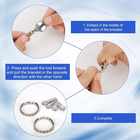 PEUTIER Pack of 4 Italian Charm Tool, 9 mm Double-Sided Italian Charm Bracelet Tool, Round Shape Bracelet Tool for Adding and Removing Charm Bracelet Links in Kuwait