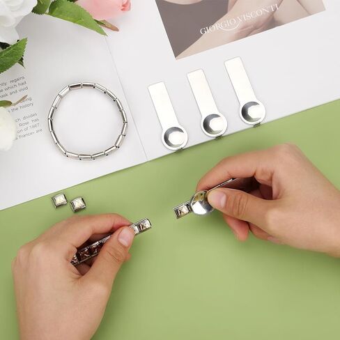 PEUTIER Pack of 4 Italian Charm Tool, 9 mm Double-Sided Italian Charm Bracelet Tool, Round Shape Bracelet Tool for Adding and Removing Charm Bracelet Links in Kuwait