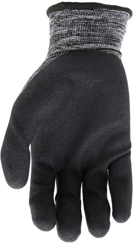 BOSS Men's COOLMAX Technology with Sandy Nitrile Coated Palm, Enhanced Grip, Extreme Comfort, Wear Resistant, Black/Gray, Large (B31151-L) (Pack of 2) in Saudi Arabia