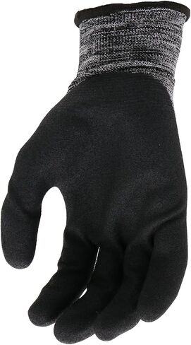BOSS Men's COOLMAX Technology with Sandy Nitrile Coated Palm, Enhanced Grip, Extreme Comfort, Wear Resistant, Black/Gray, Large (B31151-L) (Pack of 2) in Saudi Arabia