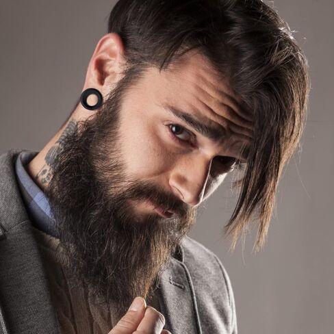 BodyJ4You 55PC Gauges Kit 14G-12mm - Aftercare Jojoba Oil, Saline Cleanser Drops - Black in Kuwait