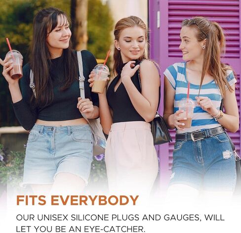 BodyJ4You 55PC Gauges Kit 14G-12mm - Aftercare Jojoba Oil, Saline Cleanser Drops - Black in Kuwait