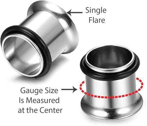 BodyJ4You 26PC Big Gauges Kit | Piercing Aftercare Set | Jojoba Oil Ear Balm Ear Lobe Stretching Set | Single Flare Tunnel Plugs Expander Tapers | 00G-20mm Acrylic Steel Body Jewelry in Kuwait