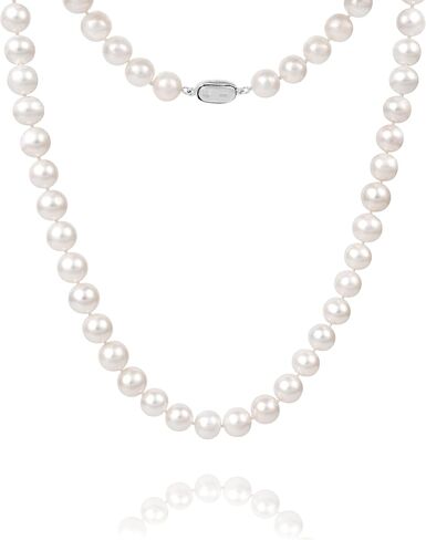 2024 New Freshwater Cultured AAAAA Quality Genuine Real Pearl Strand Necklace for Women Fine Jewelry Valentine's Day Gifts for Her in Saudi Arabia