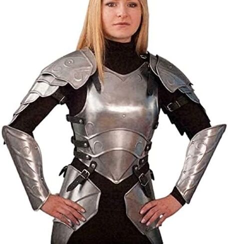 Medieval Full Armor Suit For Female Medieval Knight Fantasy Costume Steel Suit Armor, Lady Cuirass Costume Armor Suit, 18 Gauge Steel Female LARP Crusader Armour Suit Halloween.Gift Item in Saudi Arabia