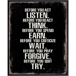 Motivational Quotes Art 11x14 - positive Wall Decor - Inspiring Gifts - Inspirational Wall Art - Encouraging Quotes, Sayings - Office Decor - Home Decor - Inspirational Quotes Wall Art - Unframed