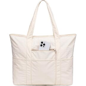 LEDAOU Large Beach Tote Bag Women Waterproof Beach Bag Sandproof Pool Bag with Zipper Travel Gym Tote Bag