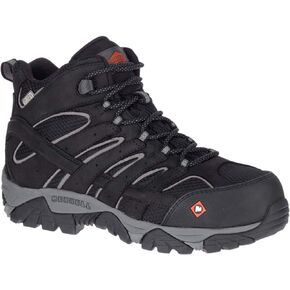 Merrell Men's Moab Vertex Mid Waterproof Composite Toe Construction Boot, Black, 10.5 Wide