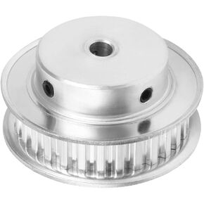 Rebower Timing Pulley Aluminium Synchronous Wheels [for 3D Printer 10mm Width Belts, CNC Machines] - 30 Teeth 14mm Bore/Silver Tone/1 Pcs