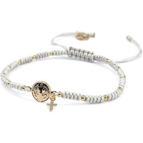 CRUZONE St Benedict Medal Adjustable Red String Pulsera San Benito