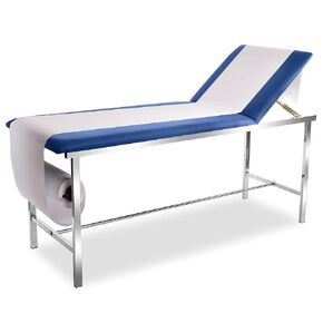AdirMed Exam Table with Paper Roll Dispenser & Shelf - Medical Treatment Tables Stirrups - Adjustable Physical Therapy Patient Examination Bed, Durable, Low Maintenance & Holds Up to 440 Lbs (Black)