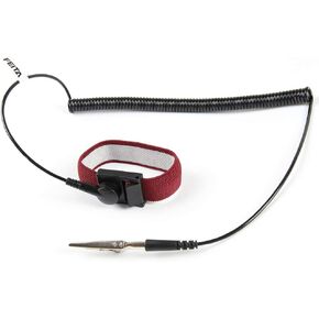 Anti Static ESD Adjustable Metal Wrist Strap - FEITA Anti-Static Wristband with 8 Feet Coiled Cord - Metal Bracelet Personal Safety Protector - Black - 1 Pc