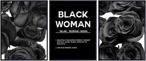Black Women Wall Art - African American Women Wall Decor - Black Woman - 8x10 Inspirational Motivational Posters - Positive Quotes - Uplifting Encouragement Gifts for Teens, Girls - Empowered Women in Kuwait